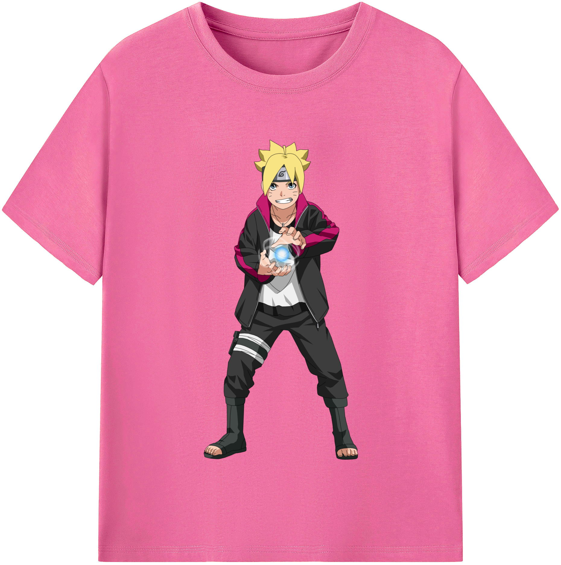 （画像用） NARUTO -ナルト- うずまき ボルト Uzumaki Boruto レディースカジュアルプリントTシャツ（綿100％）